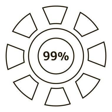 Küçük diyagramı infographics, anahat stili