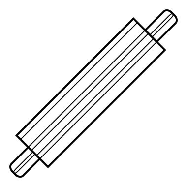 Sosisli sandviç simgesi, anahat stili