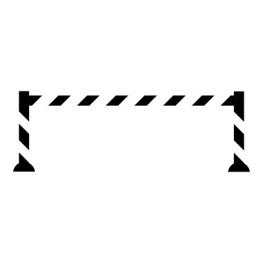 Uyarı bariyer simgesi, basit tarzı