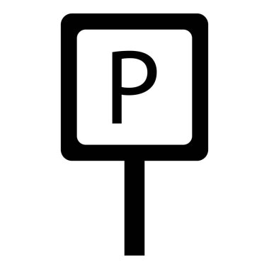Park işareti simgesi, basit tarzı