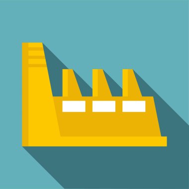 Fabrika simgesi, düz stil