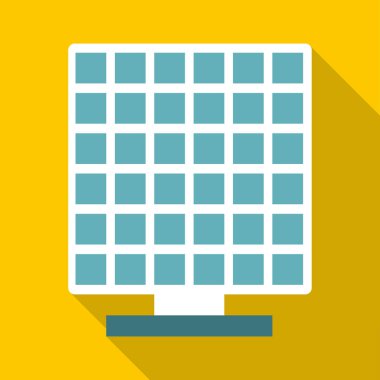 Güneş pil simgesi, düz stil