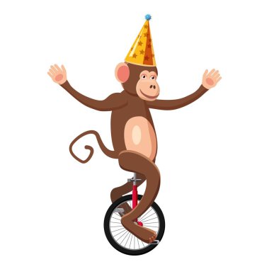 Sirk maymunu simgesi, karikatür tarzı