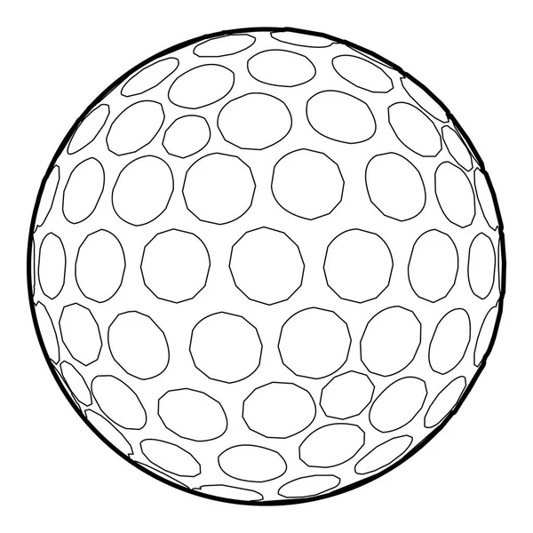 Піктограма м'яча для гольфу, стиль контуру — стоковий вектор