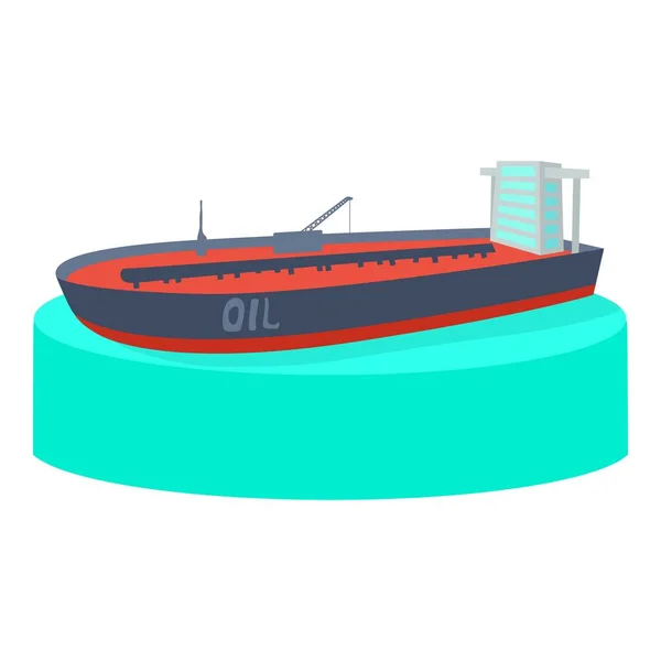 Fartyg tank ikon, tecknad stil — Stock vektor