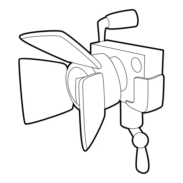 Icono del proyector, estilo del esquema — Archivo Imágenes Vectoriales