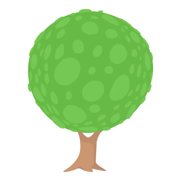 Icono de árbol redondo, estilo de dibujos animados — Vector de stock