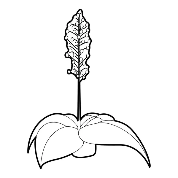 Піктограма домашньої квітки, стиль контуру — стоковий вектор