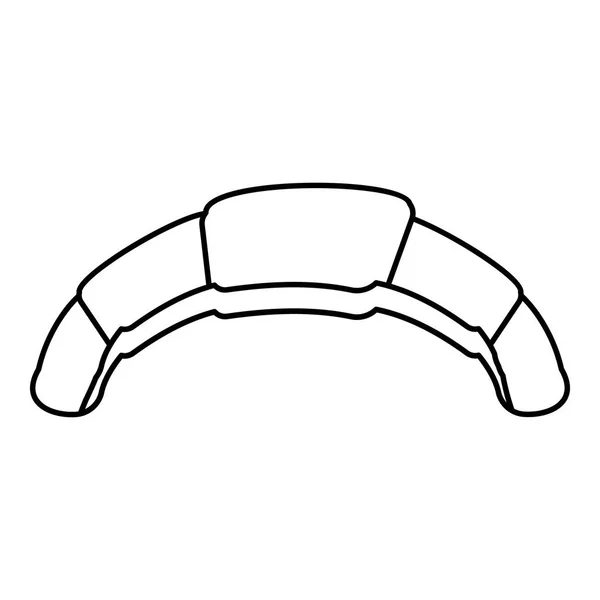 Croissant-Symbol, Outline-Stil — Stockvektor