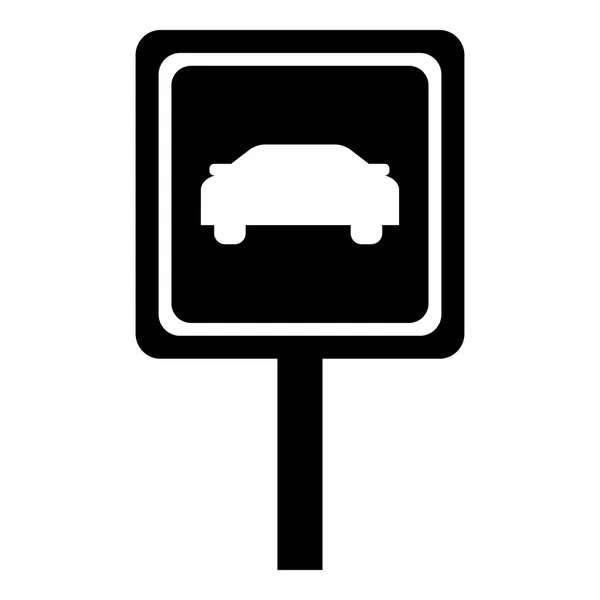 Icona del cartello stradale, stile semplice — Vettoriale Stock