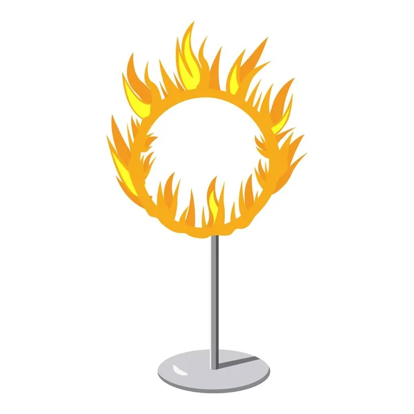 Hořící hoop ikona, kreslený styl — Stockový vektor