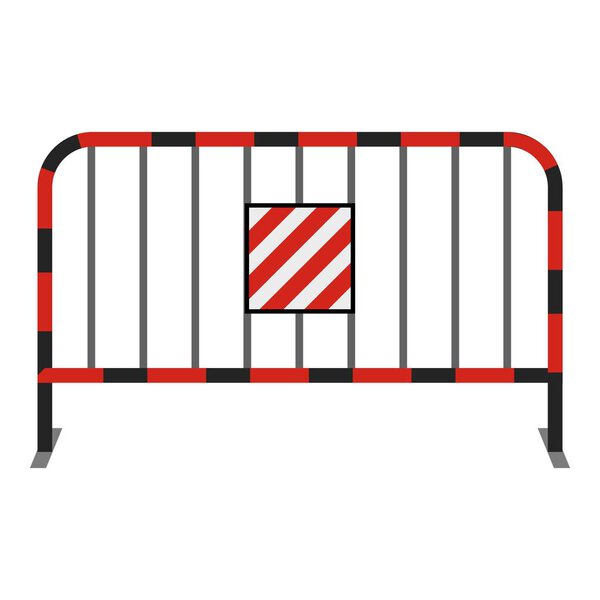 Steel barrier icon, cartoon style