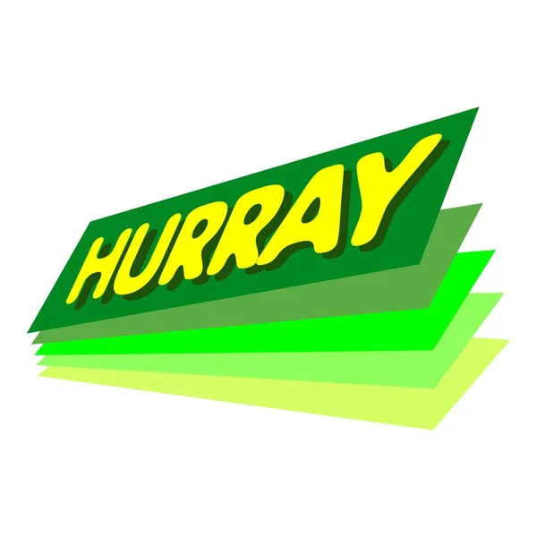 Ícone de Hurray, estilo pop art — Vetor de Stock