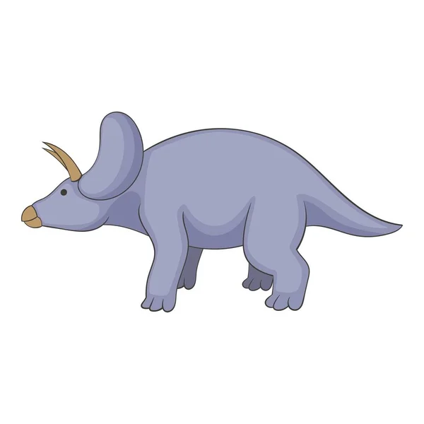 Triceratops значок, стиль мультфільму — стоковий вектор
