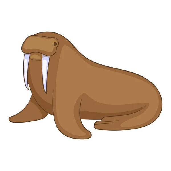 Walrus pictogram, cartoon stijl — Stockvector