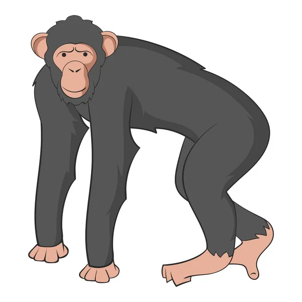 Chimpanzee icon, cartoon style — Stock Vector