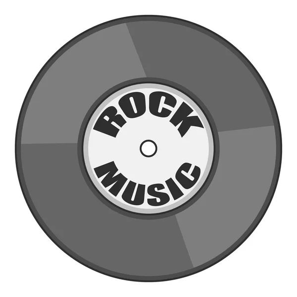 Rock music vinyl record icon, dessin animé — Image vectorielle