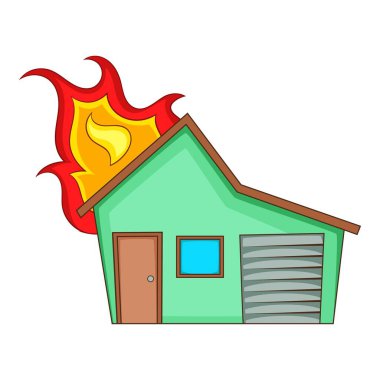 House yangın simgesini, karikatür tarzı