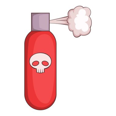 Tehlikeli gaz silindir simgesi, karikatür tarzı