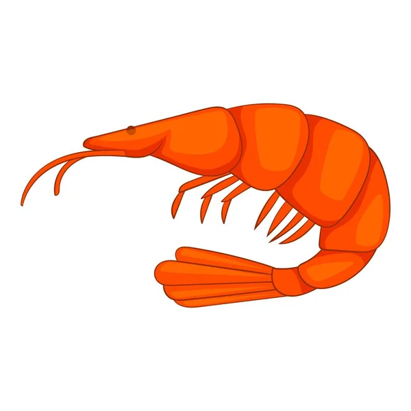 Ícone de camarão, estilo cartoon — Vetor de Stock