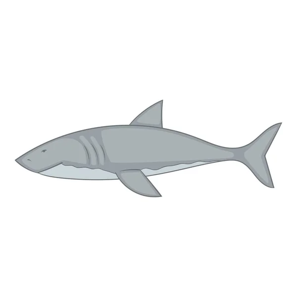Žralok ikona, kreslený styl — Stockový vektor