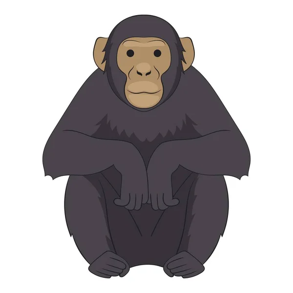 Şempanze simgesi, karikatür tarzı — Stok Vektör