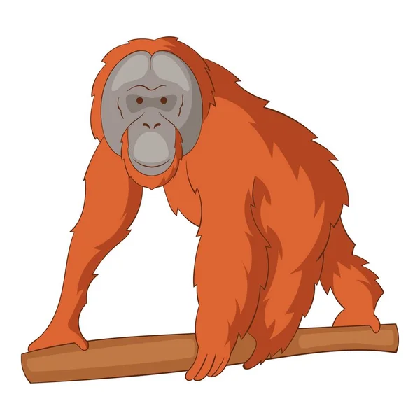 Icono de orangután, estilo de dibujos animados — Vector de stock