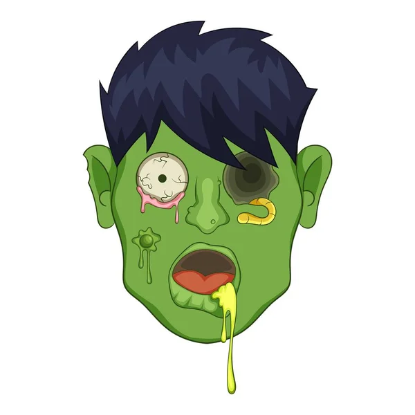 Zombie głowa ikona, stylu cartoon — Wektor stockowy