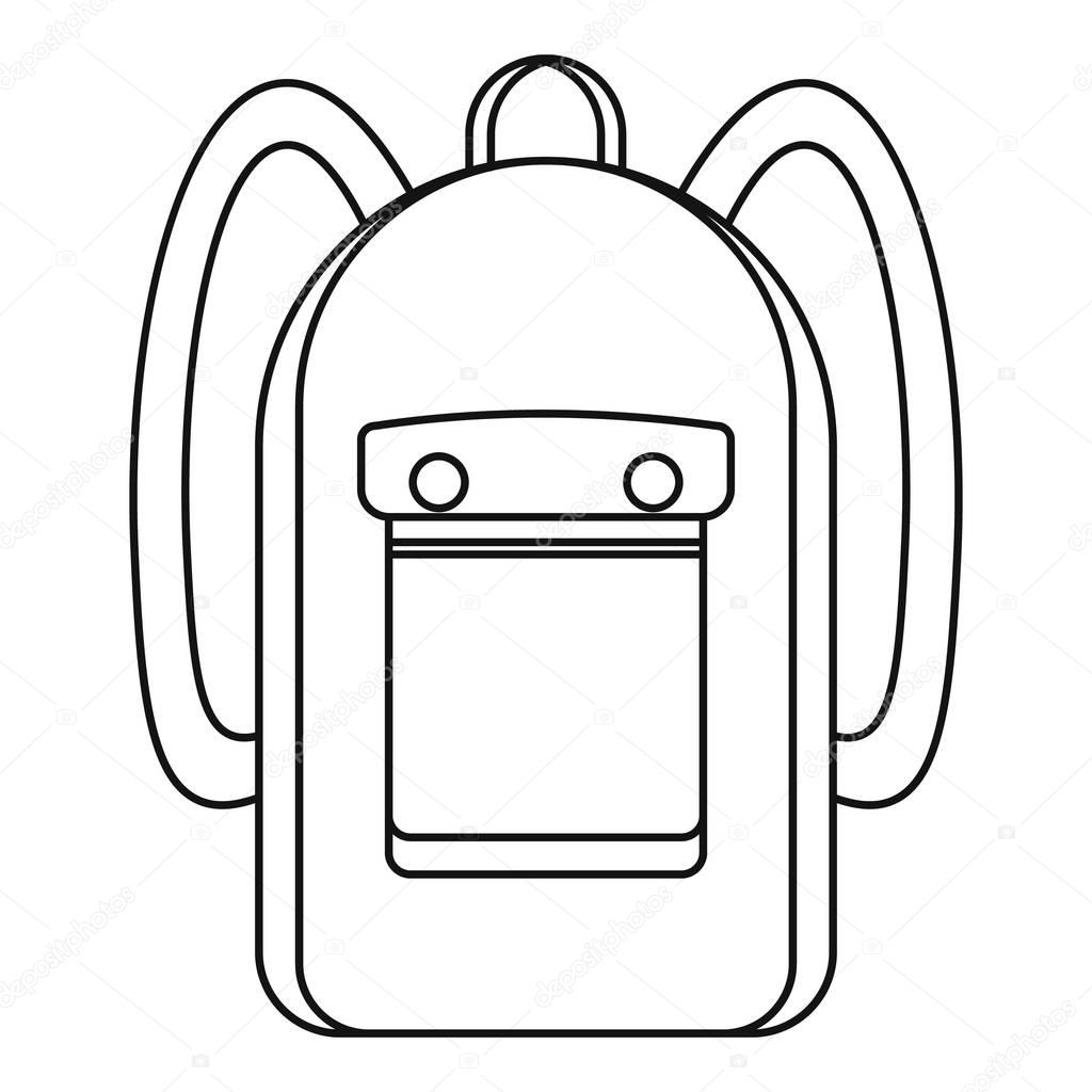 Backpack icon, outline style — Stock Vector © ylivdesign 143544355
