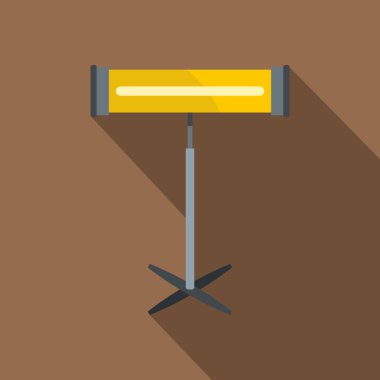 Ev ısıtma cihazı simgesi, düz stil