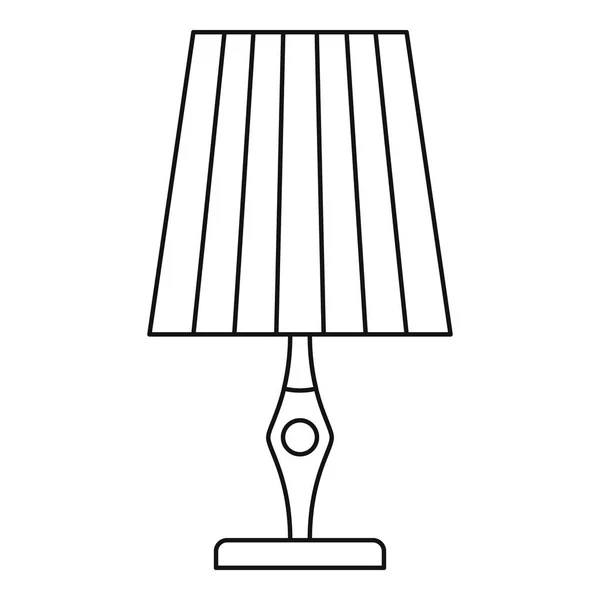 Vintage table lamp icon, outline style — Stock Vector