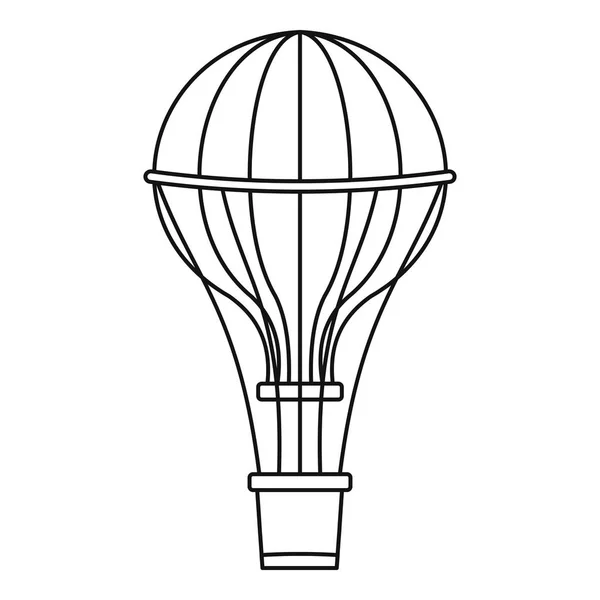 Icône aérostat ballon, style contour — Image vectorielle