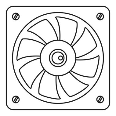 Bilgisayar fanı soğutucu kutsal kişilerin resmi, anahat stili