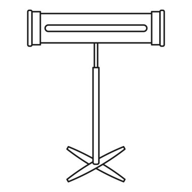 Halojen veya kızılötesi ısıtıcı simgesi, anahat stili