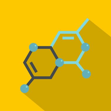 Molekül simgesi, düz stil yapısı