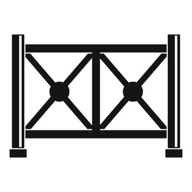 Metal çit simgesi, basit tarzı