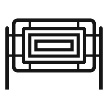 Kare dilimi simgesi, basit tarzı