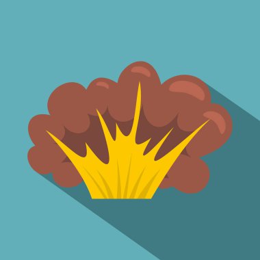 Yüksek enerjili patlama simgesi, düz stil