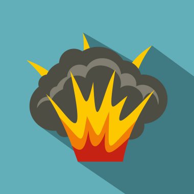 Mermi patlama simgesi, düz stil