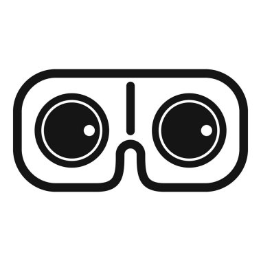 Oyun gözlük simgesi, basit tarzı