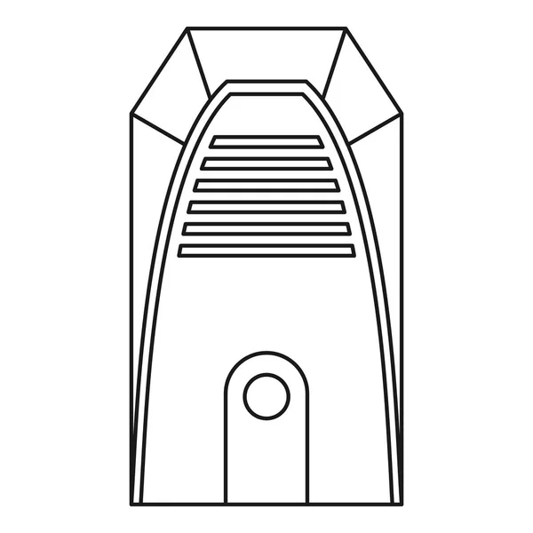 Icono del calentador eléctrico, estilo de contorno — Archivo Imágenes Vectoriales