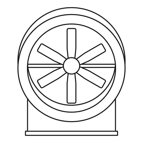 Fan with twist mechanism icon, outline style — Stock Vector