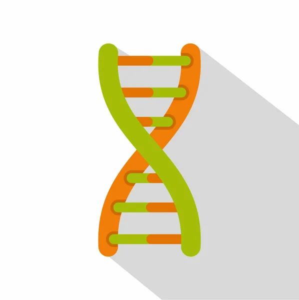 DNA helix pictogram, vlakke stijl — Stockvector