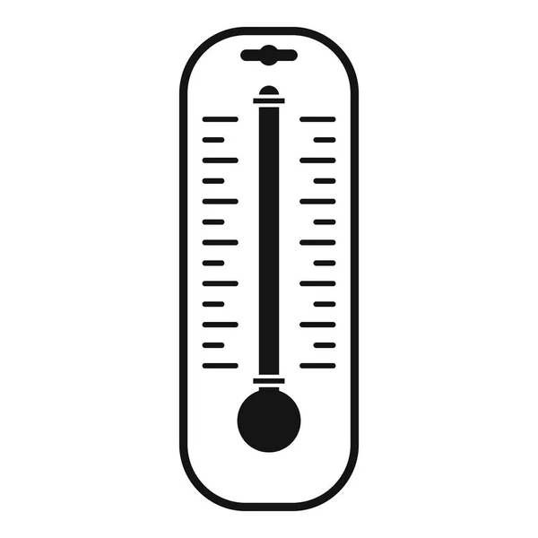 Thermometer pictogram, eenvoudige stijl — Stockvector