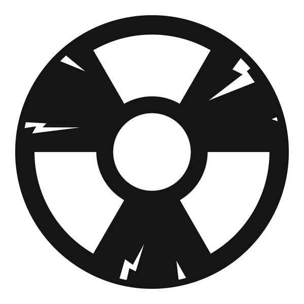 Ακτινοβολίας σύμβολο εικονίδιο, απλό στυλ — Διανυσματικό Αρχείο