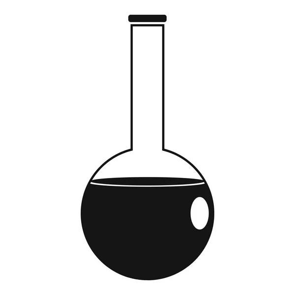 Chemical beaker icon, simple style — Stock Vector