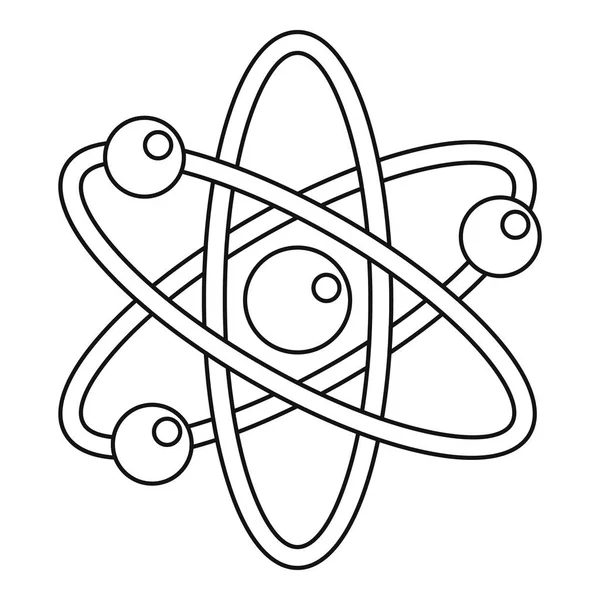 Atom-Symbol, Umrissstil — Stockvektor