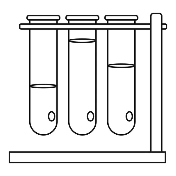 Ikona trzy zlewki, styl konturu — Wektor stockowy