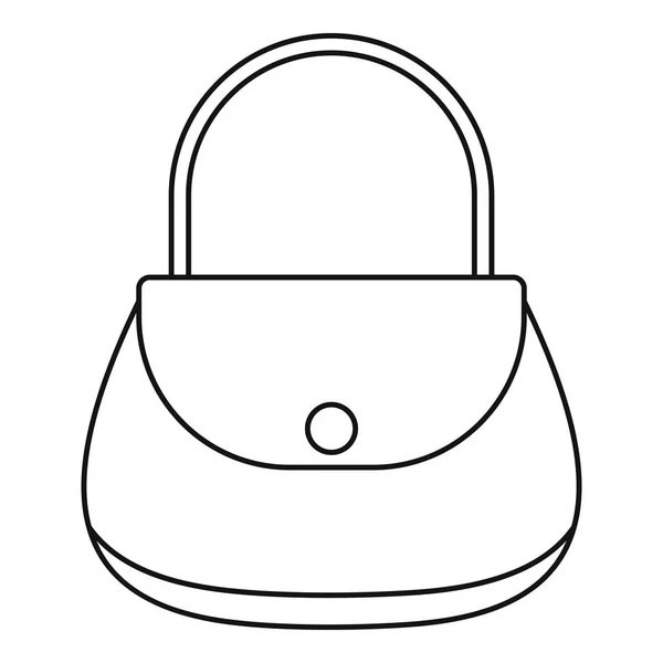 Ícone do saco da mulher, estilo esboço — Vetor de Stock