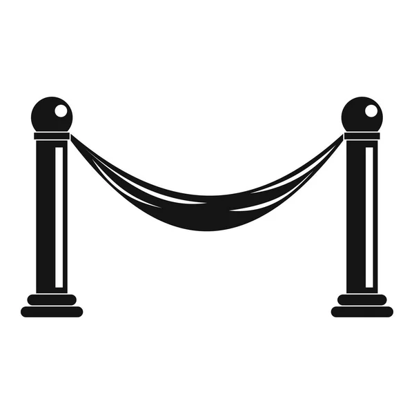 Barrière pictogram, eenvoudige stijl — Stockvector